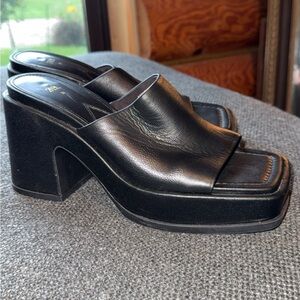 Zara chunky heels square toe